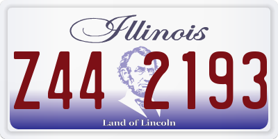 IL license plate Z442193