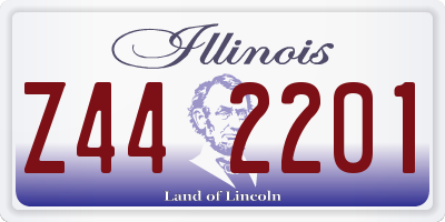 IL license plate Z442201