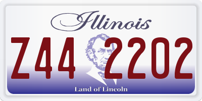 IL license plate Z442202