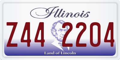 IL license plate Z442204