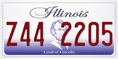 IL license plate Z442205