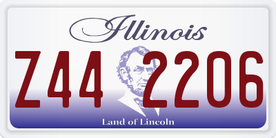IL license plate Z442206