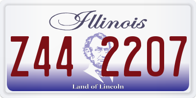 IL license plate Z442207