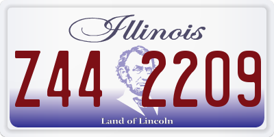 IL license plate Z442209