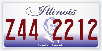 IL license plate Z442212