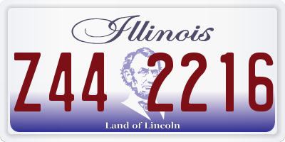 IL license plate Z442216
