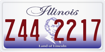 IL license plate Z442217