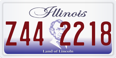 IL license plate Z442218