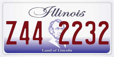 IL license plate Z442232