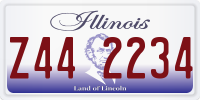 IL license plate Z442234