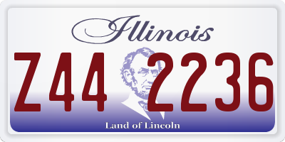 IL license plate Z442236