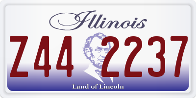 IL license plate Z442237