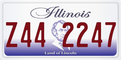 IL license plate Z442247
