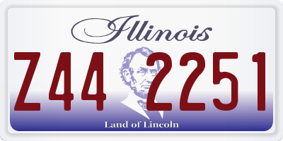 IL license plate Z442251