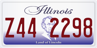 IL license plate Z442298