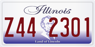 IL license plate Z442301