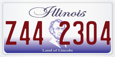 IL license plate Z442304