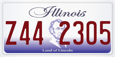 IL license plate Z442305
