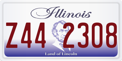 IL license plate Z442308
