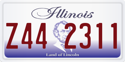 IL license plate Z442311