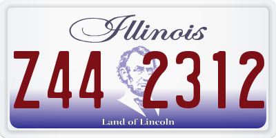 IL license plate Z442312