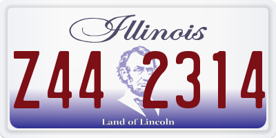 IL license plate Z442314