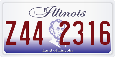 IL license plate Z442316