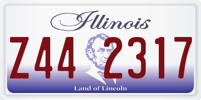 IL license plate Z442317