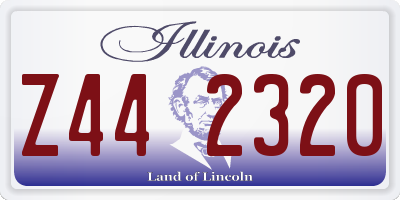 IL license plate Z442320