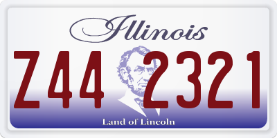 IL license plate Z442321