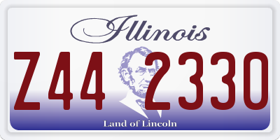 IL license plate Z442330