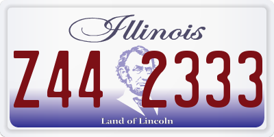 IL license plate Z442333