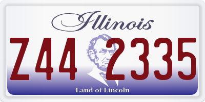 IL license plate Z442335