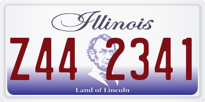 IL license plate Z442341