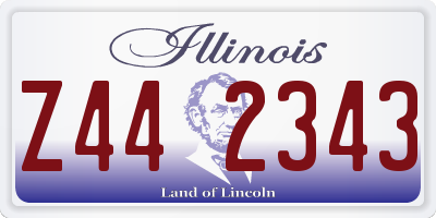 IL license plate Z442343