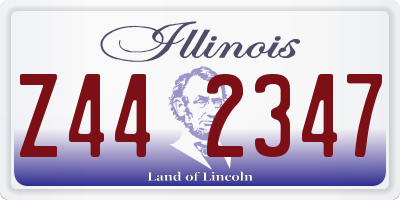 IL license plate Z442347