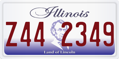 IL license plate Z442349