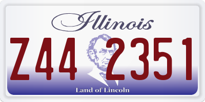 IL license plate Z442351