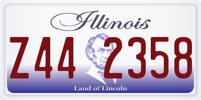 IL license plate Z442358