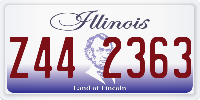 IL license plate Z442363