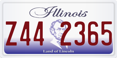IL license plate Z442365