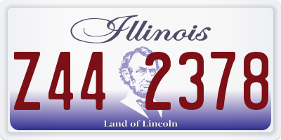 IL license plate Z442378