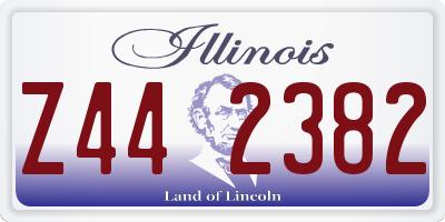 IL license plate Z442382