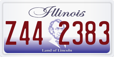 IL license plate Z442383