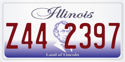 IL license plate Z442397