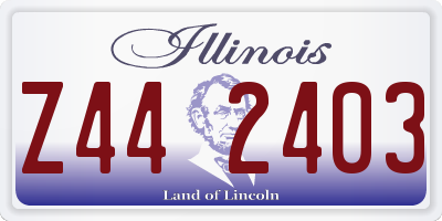 IL license plate Z442403