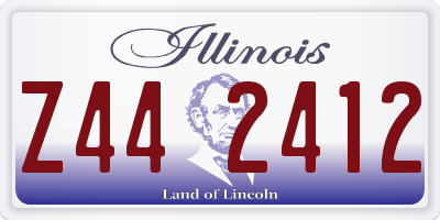 IL license plate Z442412