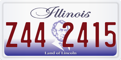 IL license plate Z442415