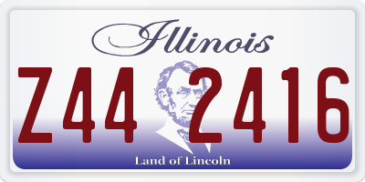 IL license plate Z442416
