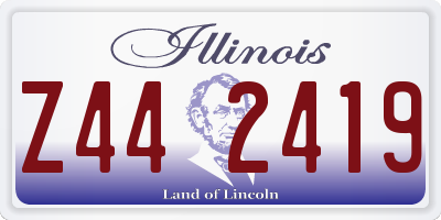 IL license plate Z442419